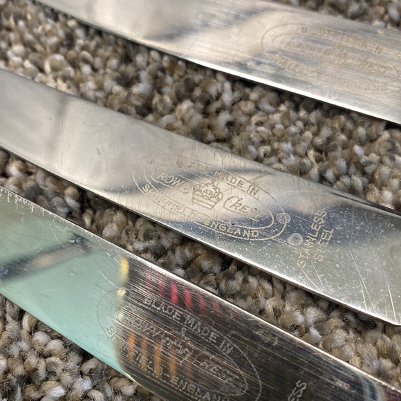 Vintage Set of Crown Sheffield/ Knives Vintage Washington Forge 4 piece set - Picture 4 of 6